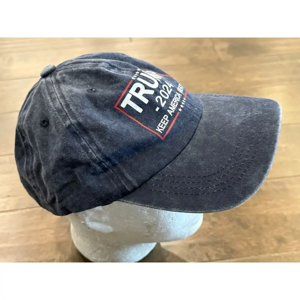 Trump 2024 Keep America Great Unisex Navy Adjustable Strapback Hat Baseball Cap